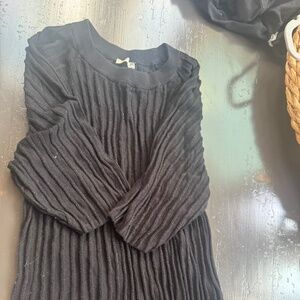 free people black ribbed shirt size small